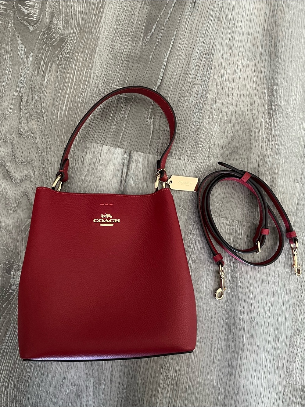 Coach Small Town Bucket Leather Bag